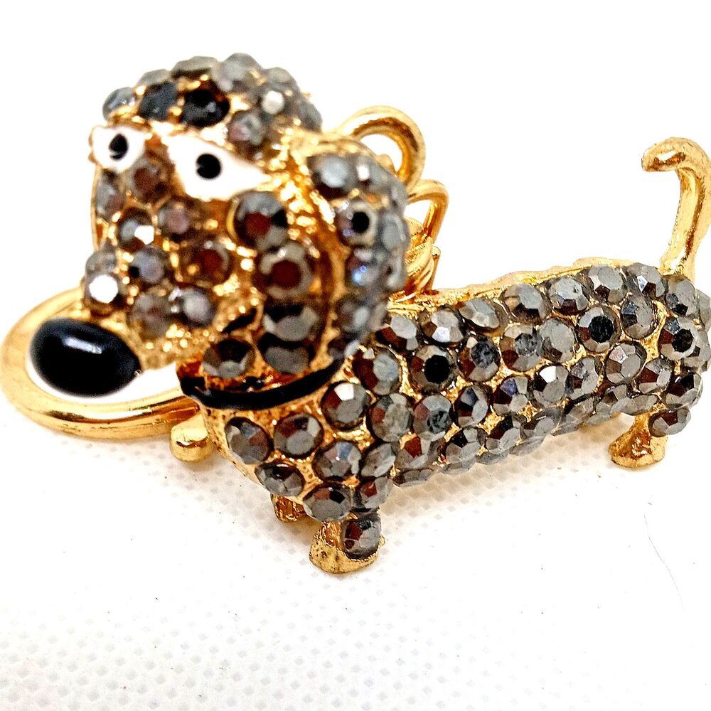 Bag Charm Keychain  Luxury Dachshund  Puppy Dog Bling Bag Charm Keychain